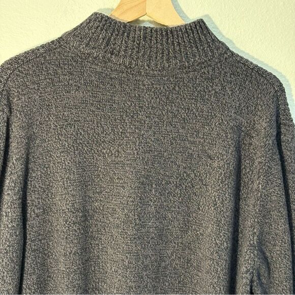 Great Northwest Black Gray Men’s XXL Quarter Zip Sweater with Ribbed Cuffs. - Picture 5 of 9